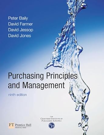 purchasing principles and management 1st edition peter baily ,david farmer ,david jessop ,david jones