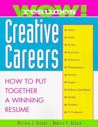 wow resumes for creative careers 1st edition matthew j deluca ,nanette f deluca 0070163812, 978-0070163812