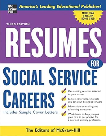 resumes for social service careers 1st edition mcgraw hill 0071467815, 978-0071467810