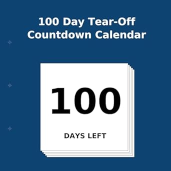 100 day tear off countdown calendar 1st edition dayle e wynns 192221762x, 978-1922217622