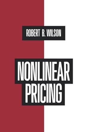nonlinear pricing published in association with the electric power research institute 1st edition robert b