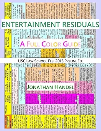 entertainment residuals a full color guide 1st edition jonathan handel 1441439358,
