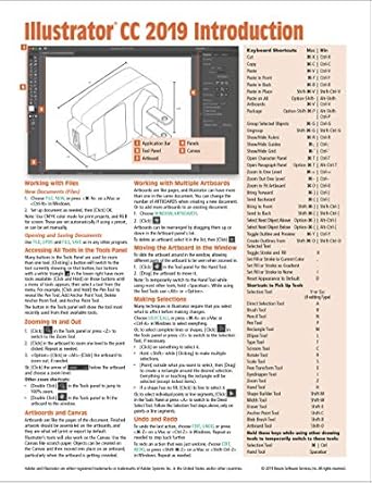 adobe illustrator cc 2019 introduction quick reference guide 1st edition beezix inc 1944684581, 978-1944684587