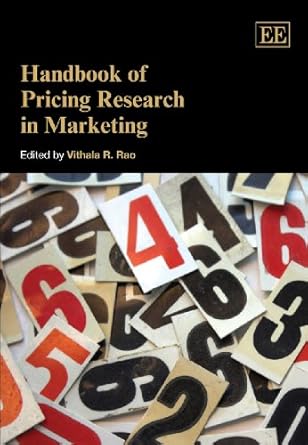 handbook of pricing research in marketing 1st edition vithala r rao 1849804419, 978-1849804417