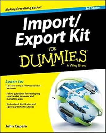 import / export kit for dummies 1st edition john j capela 1119079675, 978-1119079675