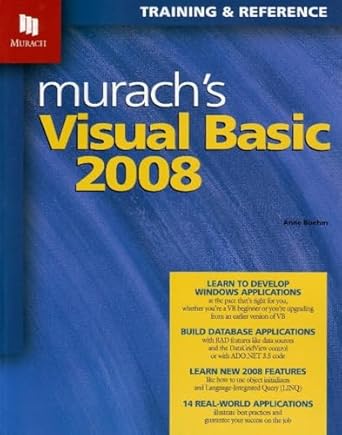 murachs visual basic 2008 1st edition anne boehm 1890774456, 978-1890774455