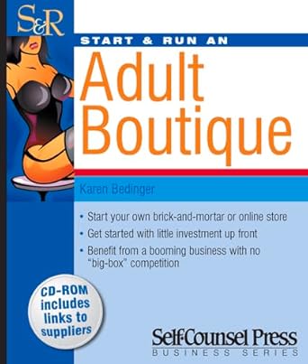 start and run an adult boutique 1st edition karen bedinger 155180834x, 978-1551808345