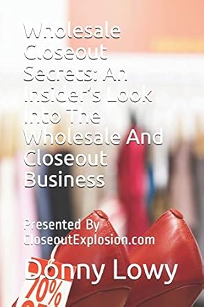wholesale closeout secrets an insiders look into the wholesale and closeout business presented by