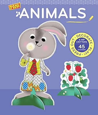 make it now animals press out and play 1st edition geraldine cosneau 1328714977, 978-1328714978