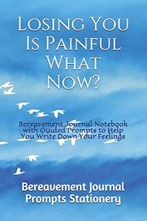 losing you is painful what now bereavement journal notebook with guided prompts to help you write down your