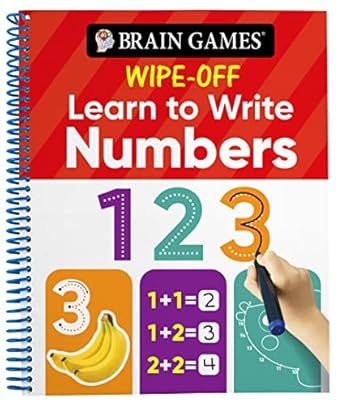 brain games wipe off learn to write numbers 1st edition publications international ltd ,brain games