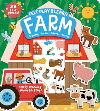 felt play and learn farm 1st edition alice barker ,lexi claus 1835551203, 978-1835551202