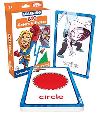 marvel big colors and shapes flash cards for toddlers ages 3+ colors and shapes recognition and tracing