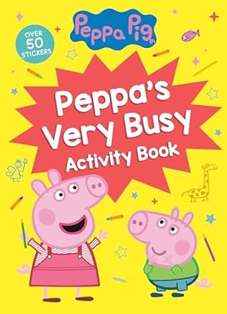 peppas very busy activity book 1st edition golden books 059337732x, 978-0593377321