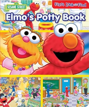 sesame street elmos potty book first look and find pi kids 1st edition pikids ,tom brannon 160553840x,