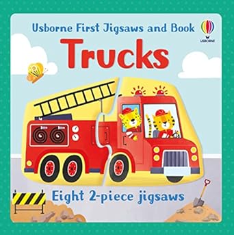 usborne first jigsaws and book trucks 1st edition abigail wheatley ,elisa ferro 1835405207, 978-1835405208