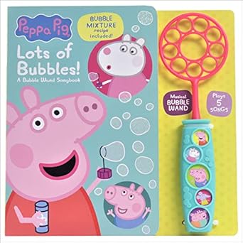 peppa pig lots of bubbles bubble wand songbook toy bubble wand plays 5 songs pi kids 1st edition editors of