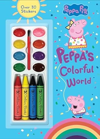 peppas colorful world 1st edition golden books 059311891x, 978-0593118917