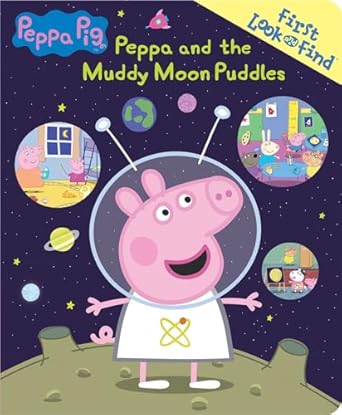 peppa pig peppa and the muddy moon puddles first look and find activity book pi kids 1st edition erin rose
