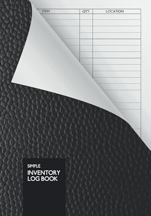 simple inventory log book 110 pages din a5 simple inventory tracker black leather look durable softcover 1st