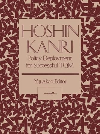 hoshin kanri policy deployment for successful tqm 1st edition yoji akao 156327311x, 978-1563273117