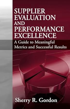 supplier evaluation and performance excellence 1st edition sherry gordon 1932159800, 978-1932159806