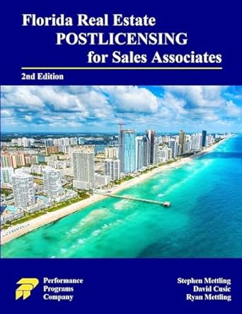 florida real estate postlicensing for sales associates 1st edition stephen mettling ,david cusic ,ryan