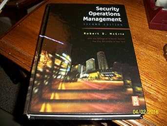 security operations management 1st edition robert mccrie professor chair john jay college of criminal justice