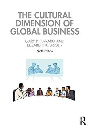 the cultural dimension of global business 1st edition gary p ferraro ,elizabeth k briody 1032101989,