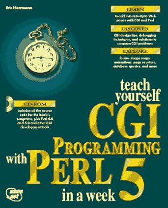 teach yourself cgi programming with perl in a week 1st edition eric herrmann 1575210096, 978-1575210094