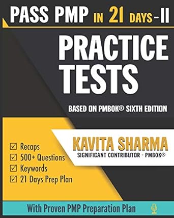 pmp practice tests 1st edition kavita sharma 1980368821, 978-1980368823