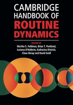 cambridge handbook of routine dynamics 1st edition martha s feldman 1108995098, 978-1108995092