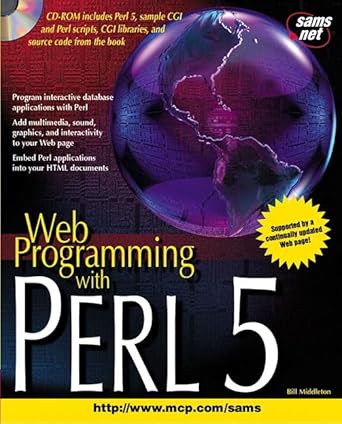 web programming with perl 5 1st edition bill middleton ,brian deng ,chris kemp 1575211122, 978-1575211121