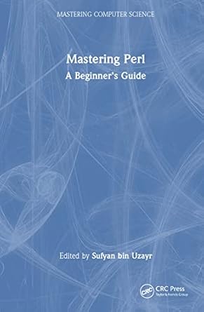 mastering perl 1st edition sufyan bin uzayr 1032415118, 978-1032415116