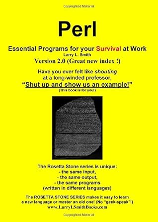 perl essential programs for your survival at work book 2 in the rosetta stone series for computer programmers