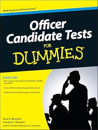 officer candidate tests for dummies 1st edition jane r burstein ,carolyn c wheater ,ltc richard dahoney