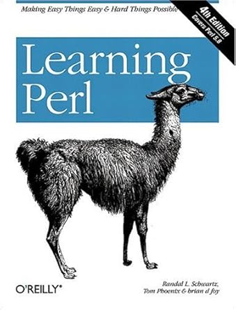 learning perl 1st edition randal l schwartz ,tom phoenix ,brian d foy 1600330207, 978-1600330209
