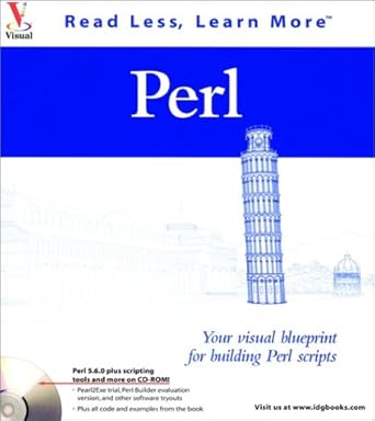 perl your visual blueprint for building perl scripts 1st edition paul whitehead ,eric kramer 0764534785,