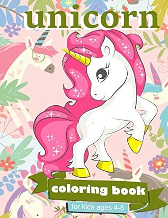 unicorn coloring book for kids ages 4 8 100 coloring pages 8 5 x 11 inches 1st edition zone365 creative