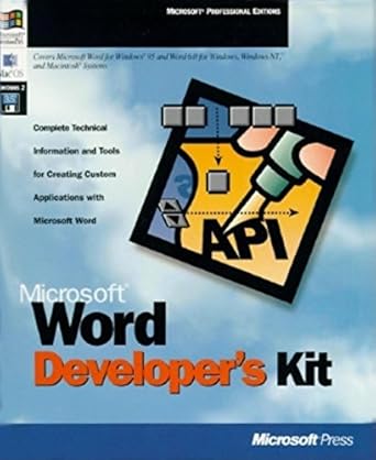 microsoft word developers kit 1st edition microsoft press ,microsoft corporation 1556158807, 978-1556158803