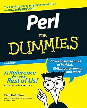 perl for dummies 1st edition paul hoffman 0764537504, 978-0764537509