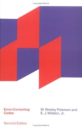 error correcting codes revised 1st edition w wesley peterson 0262160390, 978-0262160391