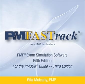 pm fastrack for the pmp exam exam simulation software version 5 0 1st edition rita mulcahy 1932735038,