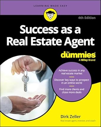 success as a real estate agent for dummies 1st edition dirk zeller 1394258240, 978-1394258246