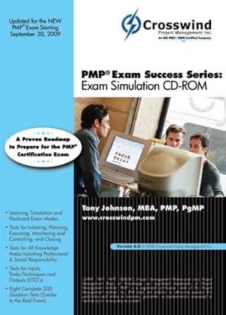 pmp exam success series 3500 question exam simulation cd rom 1st edition tony johnson mba 1935062018,