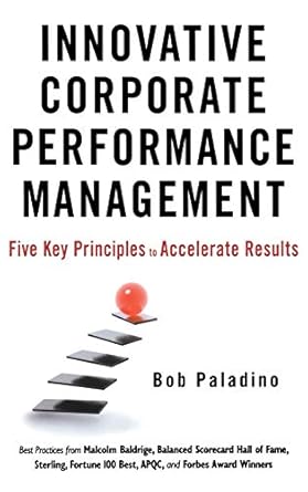 innovative corporate performance management five key principles to accelerate results 1st edition bob
