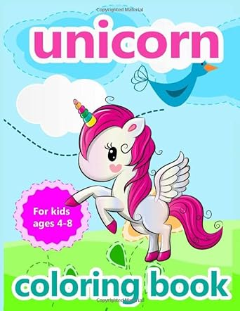 unicorn for kids ages 4 8 coloring book 100 coloring pages 8 5 x 11 inches 1st edition zone365 creative