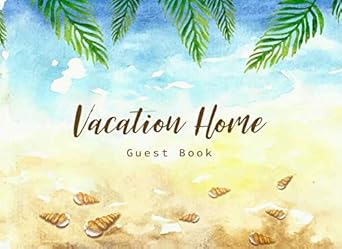 vacation home guest book guest house log book visitors sign in 1st edition rosa studios 1796566640,