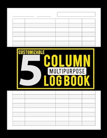 customizable 5 column multipurpose log book blank five columns columnar record logbook pad for efficient data