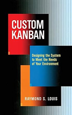 custom kanban designing the system to meet the needs of your environment 1st edition raymond s louis